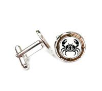 Gemelos, Novedad De Engranajes De Cangrejo De Alta Gama, Heavy Metal Mecánico, Doce Signos Del Zodíaco De Cáncer, Hebilla De Puño, Accesorio De Camisa, Regalo Para Contable, Jefe, Negocios, Boda,