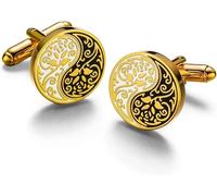 Gemelos para hombre, 2 pares de camisas for hombre, Tai Chi, Kung Fu, Gossip Rose, gemelos, botones, traje boda personalizado