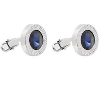 Gemelos para hombre, 4 pares de elegantes gemelos camisa con nudo, novedosos y lujosos, color azul, for hombre