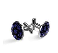 Gemelos para hombre, diseño de dragón japonés morado, gemelos clásicos negros para traje, camisa, boda, negocios, cumpleaños, regalo de joyería