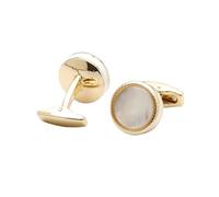 Gemelos para Hombre Gemelos for hombre, clásicos, dorados, redondos, con botón de concha, for esmoquin negocios, camisas vestir formales(Color1)