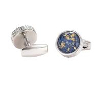 Gemelos para Hombre Gemelos redondos dorados for esmoquin, camisa formal, gemelos con botón for hombre, boda(Color5)