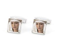 Gemelos para Hombre Personalizado con foto Esperanza de Triana. Par de Gemelos para Bodas Plata. Gemelos para Camisa Traje Esmoquin. Regalo día del padre, regalo padrino