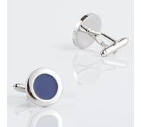 Gemelos para hombres elegante estilo gemelos Super brillante azul marino cristal circular gemelos, único negocio novio boda curfflins para hijo, padre, marido, novio