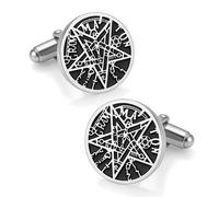 Gemelos Pentagrama Tetragrammaton Para hombres Gemelos Nombre Esoterico Hebreo Antiguo de Dios Pentáculo Bendición Protección Amuleto Pagano Wicca Joyería (Plata)