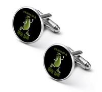 Gemelos personalizados con texto en inglés «I'm Kind Of A Big Dill» para hombre, diseño clásico de negocios, boda, camisa, gemelos, regalo de 0.7 pulgadas y 0.8 pulgadas, 1.7cm, Metal