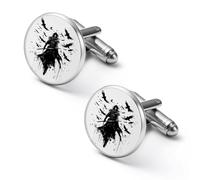 Gemelos personalizados de pájaros samuráis japoneses para hombre, clásico, negocios, boda, camisa, gemelos, regalo de 0.7 pulgadas y 0.8 pulgadas, 2.0cm, Metal