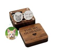 Gemelos personalizados de retrato de mascotas, gemelos conmemorativos, regalo de novio de la novia en el día de la boda, regalo de boda personalizado para mi marido, pequeño, acero inoxidable, sin