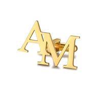 Gemelos Personalizados para Hombre con Nombre A-Z Alfabeto Gemelos Regalo Personalizado para Papá, Novio, Marido, Padre (Style 1)