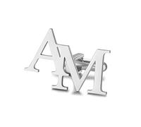 Gemelos Personalizados para Hombre con Nombre A-Z Alfabeto Gemelos Regalo Personalizado para Papá, Novio, Marido, Padre (Style 2)