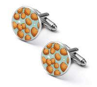 Gemelos personalizados para hombre, diseño clásico de bolas de patata cocida, para negocios, boda, camisa, gemelos, regalo de 0.7 pulgadas y 0.8 pulgadas, 2.0cm, Metal