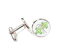 Gemelos, Placa De Circuito Con Junta De Franja Dimensional, Sagitario, Doce Signos Del Zodiaco, Hebilla De Puño Personalizada, Regalo Para Camisa, Accesorio Para Contador, Jefe, Negocios, Boda, Baile