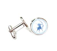 Gemelos, Proyección Holográfica De Escaneo De Arqueros Azules, Sagitario, Doce Signos Del Zodiaco, Hebilla De Puño Personalizada, Accesorio De Camisa, Regalo Para Contable, Jefe, Negocios, Boda, Ba
