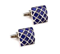 Gemelos rectangulares esmaltados para hombre, diseño geométrico de 3 colores, para camisa formal de negocios.,Color 2,Talla única