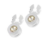 Gemelos redondos de metal con botones de ojo de gato, gemelos de negocios, blusa, decoración de vacaciones, gemelos redondos de ojo de gato