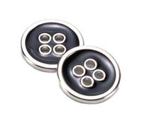 Gemelos redondos de metal con cuatro ojales en varios tamaños, 11mm 6Pcs, Metal