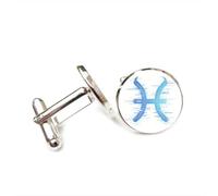 Gemelos, Regalo Creativo Digital De Piscis Para Amigos, Arte De La Suerte, Doce Signos Del Zodiaco Piscis, Hebilla De Puño Personalizada, Accesorio De Camisa, Regalo Para Novio Contador, Boda De Nego