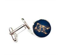 Gemelos, Regalo De Amigo Con Flujo De Partículas Dinámicas De Géminis, Versátil Para Los Doce Signos Del Zodiaco, Hebilla De Puño Personalizada, Accesorio Para Camisa, Regalo Para Padre, Esposo,