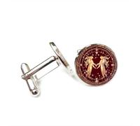 Gemelos, Regalo De Buena Suerte Para Amigos Con El Ángel Géminis Y La Difracción De Rayos Del Universo, Versátil Para Los Doce Signos Del Zodiaco, Hebilla De Puño Personalizada, Accesorio Para Ca