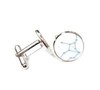 Gemelos, Regalo De Mejores Deseos Para Amigos Con Estilo De Difracción Espectral De Dibujos Animados De Virgo, Doce Signos Del Zodiaco Virgo, Hebilla De Puño Personalizada, Regalo De Accesorio De Ca