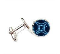 Gemelos, Regalo Digital De Géminis Con Estrella, Futuro, Cyber Neon, Suerte, Amigo, Versátil, Doce Signos Del Zodiaco, Hebilla De Puño Personalizada, Accesorio De Camisa, Regalo Para Padre, Esp
