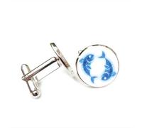 Gemelos, Regalo Para Amigos Con La Nebulosa De Los Dos Peces De Piscis, Entrelazamiento Cuántico, Doce Signos Del Zodiaco, Hebilla De Puño Personalizada, Accesorio Para Camisa, Regalo Para Novio Con