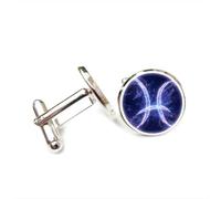 Gemelos, Regalo Para Amigos Con Temática De Entrelazamiento Cuántico Y Gradación De La Nebulosa De Piscis, Signo Zodiacal Piscis Doce, Hebilla De Puño Personalizada, Accesorio Para Camisa, Regalo