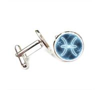 Gemelos, Regalo Único De La Suerte Del Universo Piscis Con Entrelazamiento Cuántico, Piscis Doce Zodiaco, Hebilla De Puño Personalizada, Accesorio De Camisa, Regalo Para Novio Contador, Boda De Neg