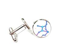 Gemelos, Símbolo De Estrella De Dibujos Animados Tótem Artístico Diseño Cyber Neon, Virgo Doce Signos Del Zodiaco, Hebilla De Puño De La Suerte Personalizada, Accesorio De Camisa Regalo Para