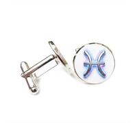 Gemelos, Símbolo De Piscis, Fuego, Graduación, Heavy Metal, Suerte, Amigo, Piscis, Doce Signos Del Zodiaco, Hebilla De Puño Personalizada, Accesorio De Camisa, Regalo Para Contable, Novio, Negocios