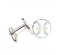 Gemelos, Símbolo De Piscis, Moda, Diamante, Cristal, Regalo De La Suerte Para Un Amigo, Piscis, Doce Signos Del Zodiaco, Hebilla De Puño Personalizada, Accesorio De Camisa, Regalo Para Contable, Nov