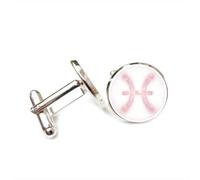 Gemelos, Símbolo De Piscis, Moda, Entrelazamiento Cuántico, Suerte, Regalo Para Amigo, Piscis Doce Zodiaco, Hebilla De Puño Personalizada, Accesorio De Camisa, Regalo Para Novio Contador, Boda De N