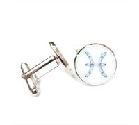 Gemelos, Símbolo De Piscis Universo Topología De Estrellas Regalo De Buena Suerte Para Un Amigo, Piscis Doce Signos Del Zodiaco, Hebilla De Puño Personalizada, Accesorio De Camisa Regalo Para Novio