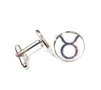 Gemelos, Símbolo De Tauro, Aura De Nebulosa Cósmica, Entrelazamiento Cuántico, Doce Signos Del Zodíaco De Tauro, Hebilla De Puño De La Suerte Personalizada, Regalo De Accesorio De Camisa Para Con