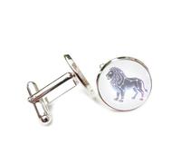 Gemelos, Símbolo De Tótem De León Con Proyección Holográfica, Doce Signos Del Zodíaco Leo, Hebilla De Puño Personalizada, Accesorio De Camisa, Regalo Para Contable, Jefe, Negocios, Boda, Gradua