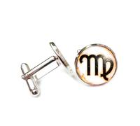 Gemelos, Símbolo De Virgo, Fuego, Arte De Metal Pesado Mate, Mejor Deseo, Regalo Para Amigo, Virgo, Doce Signos Del Zodiaco, Hebilla De Puño Personalizada, Accesorio De Camisa, Regalo Para Esposo Co