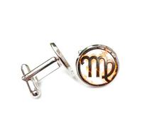 Gemelos, Símbolo De Virgo, Fuego, Arte Único De Heavy Metal, Mejor Deseo, Regalo Para Amigo, Virgo, Doce Signos Del Zodiaco, Hebilla De Puño Personalizada, Accesorio De Camisa, Regalo Para Esposo C