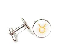 Gemelos, Símbolo Dinámico De Tauro, Estrella Brillante, Flujo De Partículas, Tauro, Doce Signos Del Zodíaco, Hebilla De Puño De La Suerte Personalizada, Accesorio De Camisa, Regalo Para Contador,