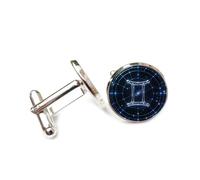 Gemelos, Símbolo Simple De Ciencia Ficción, Metal, Mapa Estelar, Topología, Libra, Doce Signos Del Zodíaco, Hebilla De Puño, Accesorio De Camisa, Regalo Para Contable, Jefe, Negocios, Boda, Gradu