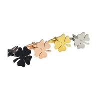 Gemelos Stainless Steel Four-leaf Clover Cufflinks For Men Cuffs Buttons French Shirt Cuff Links(4 color sets)