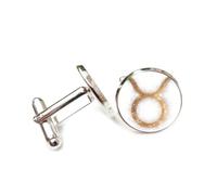 Gemelos, Tauro Se Encuentra Con El Aura De La Nebulosa Cósmica, Entrelazamiento Cuántico, Tauro, Doce Signos Del Zodíaco, Hebilla De Puño De La Suerte Personalizada, Regalo De Accesorio De Camisa