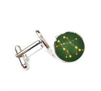 Gemelos, Textura De Rastro De Estrella De Géminis, Placa De Circuito, Regalo De La Suerte Para Un Amigo, Versátil, Doce Signos Del Zodiaco, Hebilla De Puño Personalizada, Accesorio De Camisa, Regal
