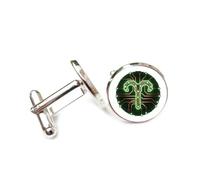 Gemelos, Tótem Con Símbolo Verde, Junta De Soldadura, Textura De Circuito, Aries, Doce Signos Del Zodíaco, Hebilla De Puño, Accesorio De Camisa, Regalo Para Contable, Jefe, Negocios, Boda, Graduac
