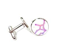 Gemelos, Tótem De Estrella De Moda De Dibujos Animados Artistic Cyber Neon, Virgo, Doce Signos Del Zodiaco, Hebilla De Puño De La Suerte Personalizada, Regalo De Accesorio De Camisa Para Contado