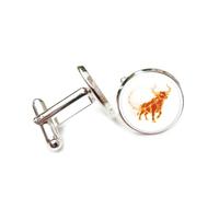 Gemelos, Tótem De Ganado Caminando Elegante Flujo De Partículas, Tauro Doce Signos Del Zodiaco, Hebilla De Puño De La Suerte Personalizada, Regalo De Accesorio De Camisa Para Contador Jefe Negocios