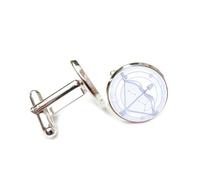 Gemelos, Tótem De Lazo Metálico Con Proyección Holográfica, Sagitario, Doce Signos Del Zodiaco, Hebilla De Puño Personalizada, Accesorio Para Camisa, Regalo Para Contable, Jefe, Empresa, Boda, Ba