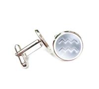 Gemelos, Tótem De Onda De Halo Gris, Entrelazamiento Cuántico, Doce Signos Del Zodíaco De Acuario, Hebilla De Puño Personalizada, Accesorio De Camisa, Regalo Para Contable, Jefe, Negocios, Boda, G