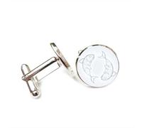 Gemelos, Tótem De Pez De Piscis Topología De Estrellas Regalo De Buena Suerte Para Un Amigo, Piscis Doce Signos Del Zodiaco, Hebilla De Puño Personalizada, Accesorio De Camisa Regalo Para Novio Con