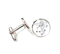Gemelos, Tótem Del Santo Virgo Universo Topología Arte De La Suerte Regalo Para Amigo, Doce Signos Del Zodiaco Virgo, Hebilla De Puño De La Suerte Personalizada, Accesorio Para Camisa Regalo Para C