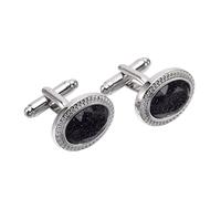 Gemelos únicos para hombre, diseño de elipse para negocios, moda profesional, Cobre, Piedra